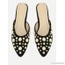 Faux Pearl Decorated Mule Flats