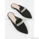 
        Faux Pearl Pointed Toe Flats
    