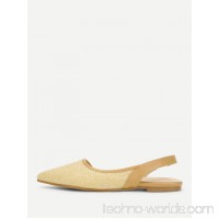 Pointed Toe Straw Flats